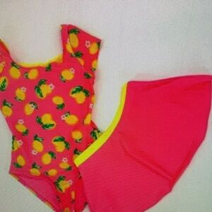 Kids Swimwear Set - Pink Lemon Print